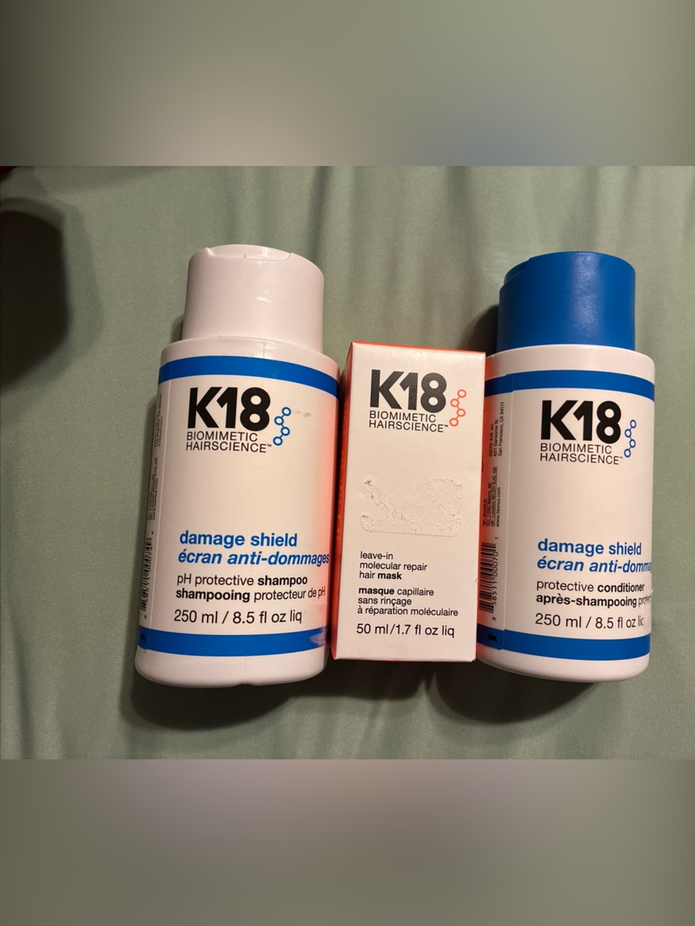 K18 shampoo, conditioner & hair mask set